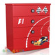 F1 Tallboy completes your child's bedroom racing car theme. Great storage and great value for money. Available in Red or Blue. Co-ordinates with most of the novelty beds. On premium metal runners. Good size drawers.