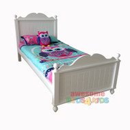 Princess Bed Frame features a beautifully curved head and foot board and is great value, the perfect first bed for your little princess.