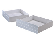 Evora Two Underbed Storage Drawers are a great space saving option. Very generous depth, drawers are on castors.