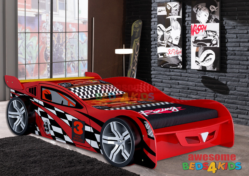 king single racing car bed