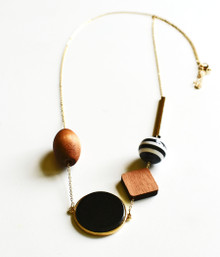 GEOWOOD LONG BAUBLE NECKLACE