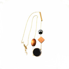 GEOWOOD LONG BAUBLE NECKLACE