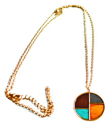 GEOWOOD FOUR CORNERS ROUND NECKLACE