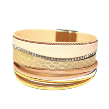 MAGNETIC LEATHER - PEACH MARISSA BRACELET