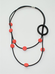 NEOPRENE VAN GOUGH RED NECKLACE