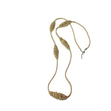 GOLD FIVE KNOT ROPE METALLIC NECKLACE