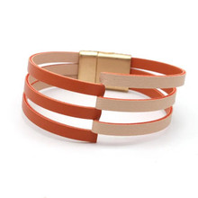 MAGNETIC TWIST BRACELET - CORAL & PEACH