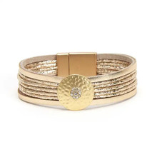 MAGNETIC BRACELET - GOLD & BUTTON