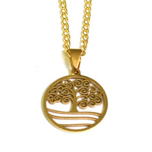 STAINLESS TREE OF LIFE NECKLACE NAV10