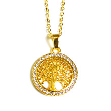 STAINLESS TREE OF LIFE NECKLACE NAT12