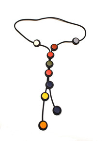NEOPRENE LONG MONDRIAN NECKLACE