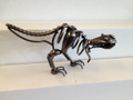 HANDCRAFTED FOUND ART DINOSAUR-TYRANNOSAURUS.  11 x 6 x 4 FREE SHIPPING. MADE POPULAR WITH THE JURASSIC PARK MOVIES, THE T-REX EXISTED IN THE LATE CRETAEOUS PERIOD SOME 65 MILLION YEARS AGO.