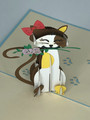 Handmade 3D Kirigami Card

with envelope

Cat with Rose