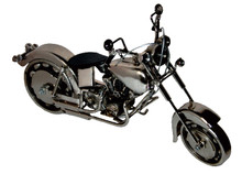 HANDCRAFTED FOUND ART MOTORCYCLE II L 15 H 8 1/2 W 4 3/4 FREE SHIPPING HARLEY DAVIDSON MOTORCYCLE
