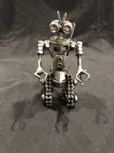 Handcrafted Found Art
Johnny 5
Size: 6"H x 5"D x 3"W
Weight: 2.0 lbs