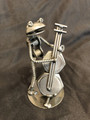 Handcrafted Found Art 

Frog Bass Player

2" X 6" X 3" 