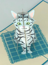 Handmade 3D Kirigami Card

with envelope

Striped Cat