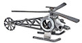 HANDCRAFTED FOUND ART HELICOPTER II L 9 W 2 1/2 H 5  FREE SHIPPING THE ULTIMATE FLIGHT SIMULATION GAME INCLUDES A HELICOPTER.  HELICOPTER GOES UP.  HELICOPTER GOE DOEN.  HELICOPTER MAY GO BOOM IF YOU ARE NOTE CAREFUL.