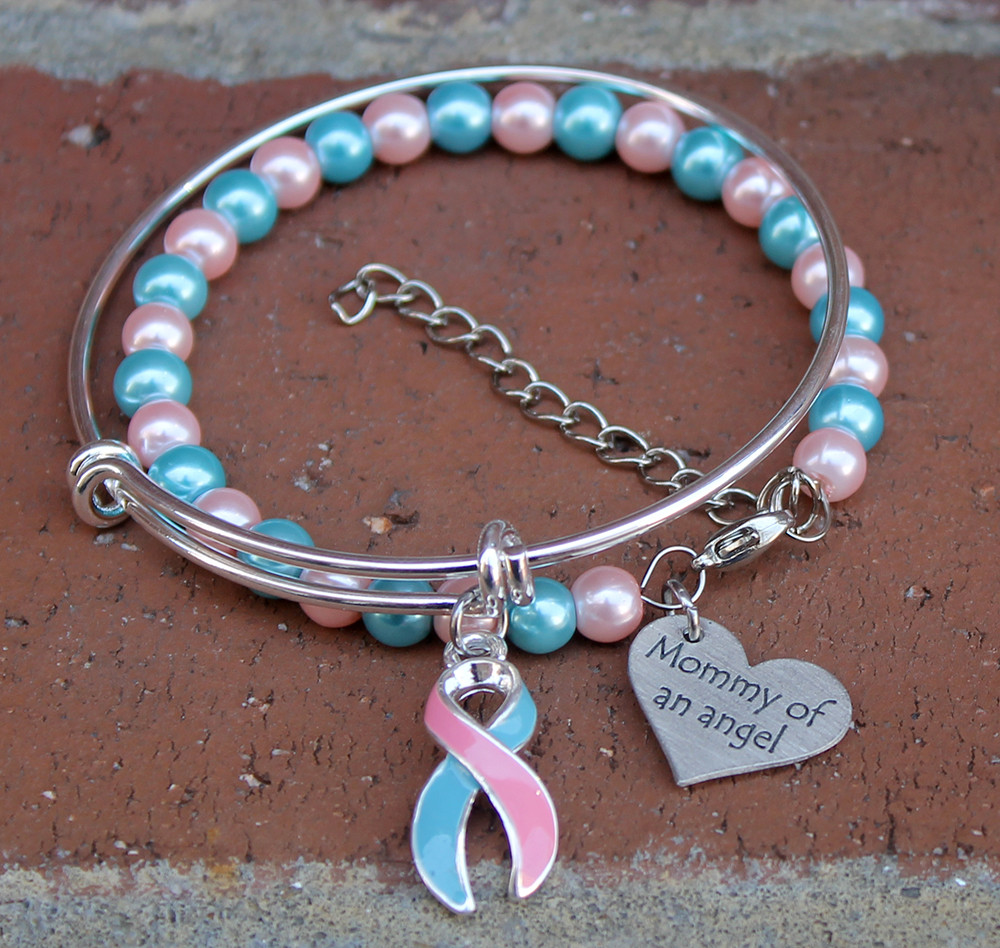 Pregnancy and Infant Loss Awareness Stacking Bracelets Finders