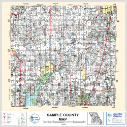 Cherokee County Oklahoma 2001 Wall Map