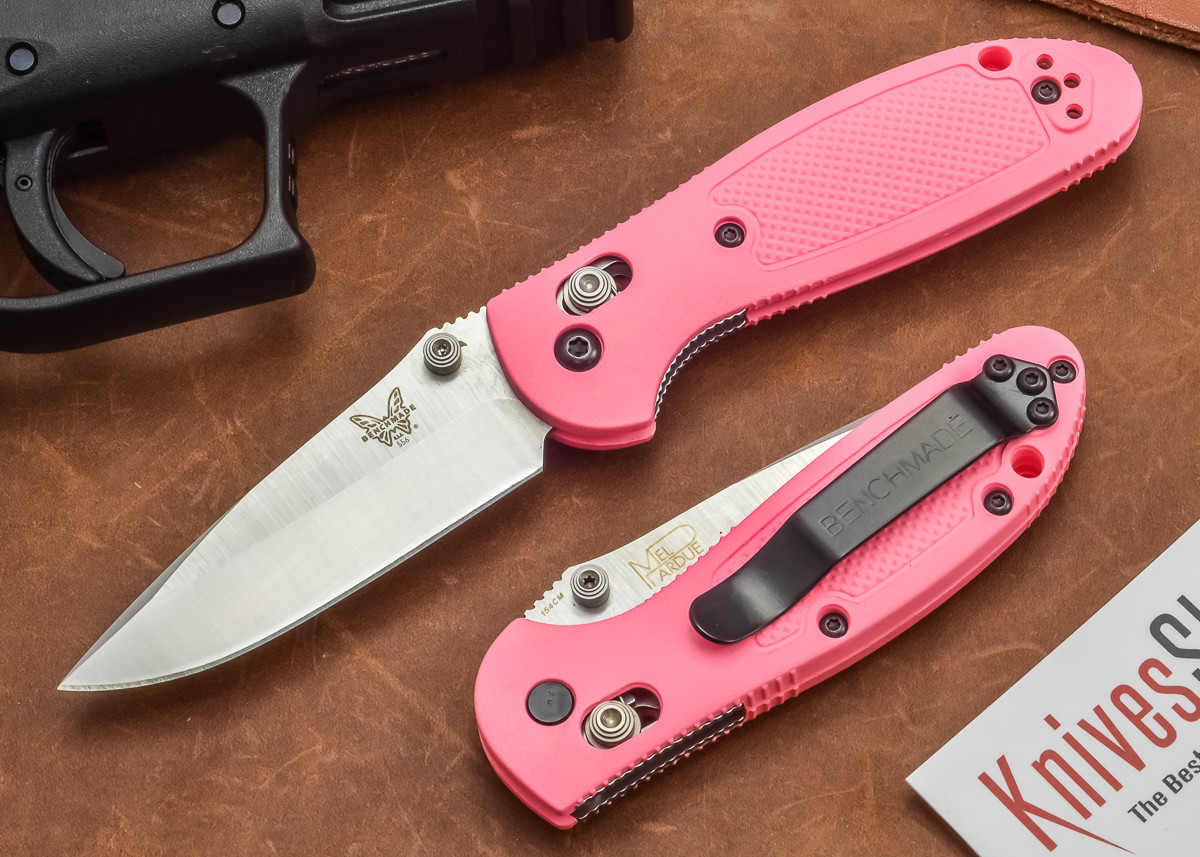 Buy Benchmade Knives 556PNK MiniGriptilian Pink Ships Free
