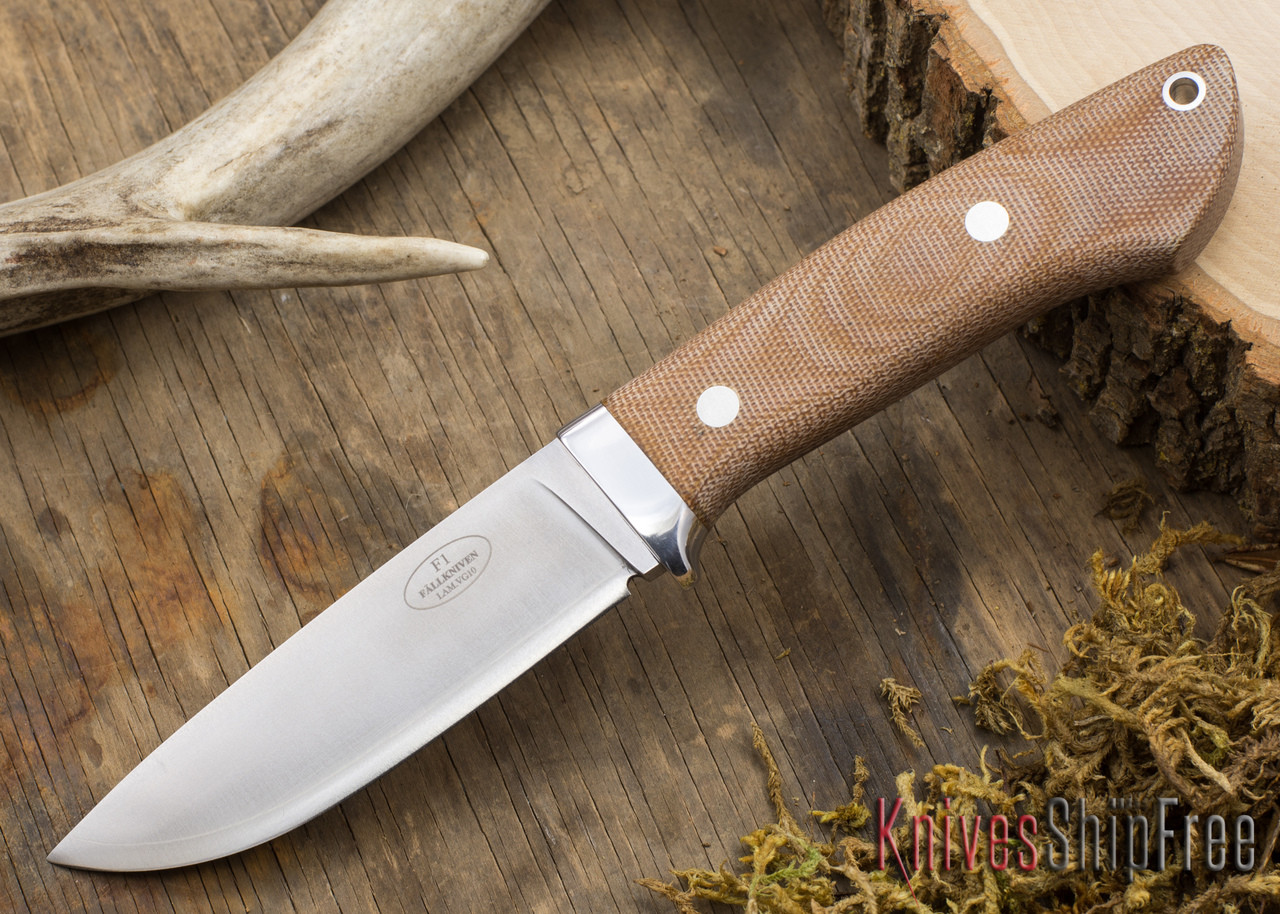 Fallkniven: Custom F1 - Natural Canvas Micarta - Matte