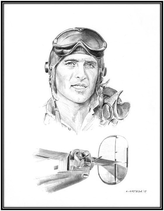 S/Sgt. Dwight C. Finfrock (commissioned piece) - Lonnie Ortega Aviation Art