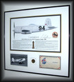 Also framed into this piece is a commemorative Cleveland Air race coin, and Air Mail First Day Cover.