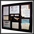 This is the entire piece which shows all the documents letters, patents, letters and the original autographs of Orville and Wilbur Wright and my pencil original of both men.