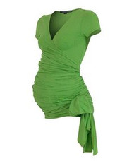 Lime Green Isabella Oliver Maternity Casual Wrap Tee (Like New - Size 2/6 USA)