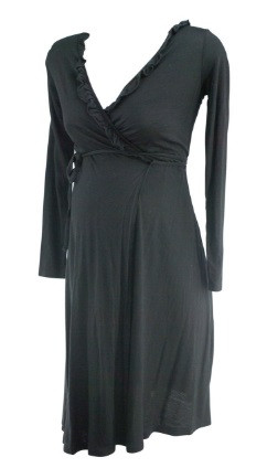 gap black wrap dress