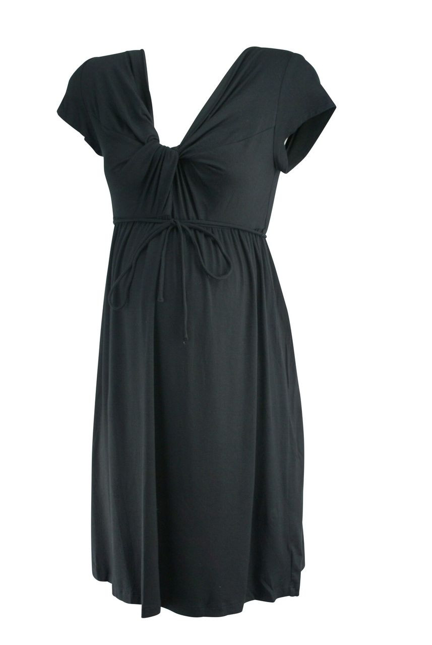 black front knot dress