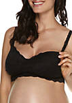 *New* Black Cosabella Maternity  Lace NSN Mommie Soft Bra (Size - Large )