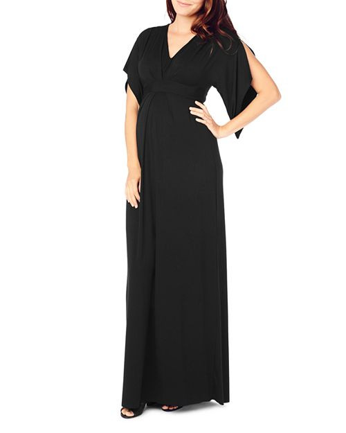 black kimono maxi dress