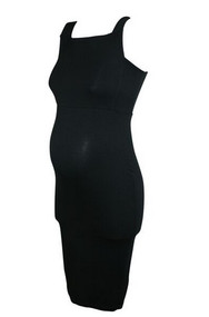 Black Asos Maternity Open Back Dress (Like New - Size 2)
