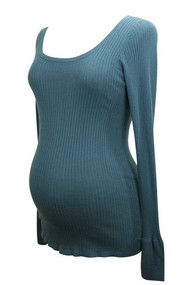 Navy Cadeau Maternity Long Sleeve Sweater Top (Gently Used - Size Large)