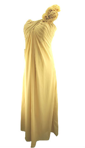 *New* JJs House Champagne Empire One Shoulder Floor Length Special ...