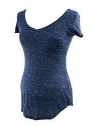 Heathered Blue Mom for A Pea in the Pod Maternity T-Shirt (Gently Used - Size X-Small)