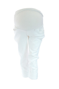 White A Pea In The Pod Jeans with Secret Fit Belly Crop Maternity Jeans (Like New - Large)