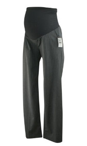 Gray Pin Stripe A Pea in the Pod Maternity Boot Cut Career Pants (Like New - Size Medium)