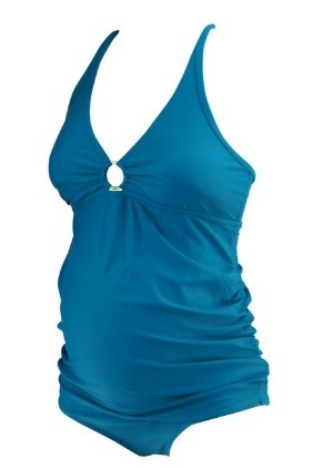 Teal A Pea in the Pod Maternity Tankini Maternity Swim Set with Knotted ...