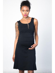 Black Alex & Harry Maternity  Lux Cotton Ruched Tank Dress (Like New - Size Small)