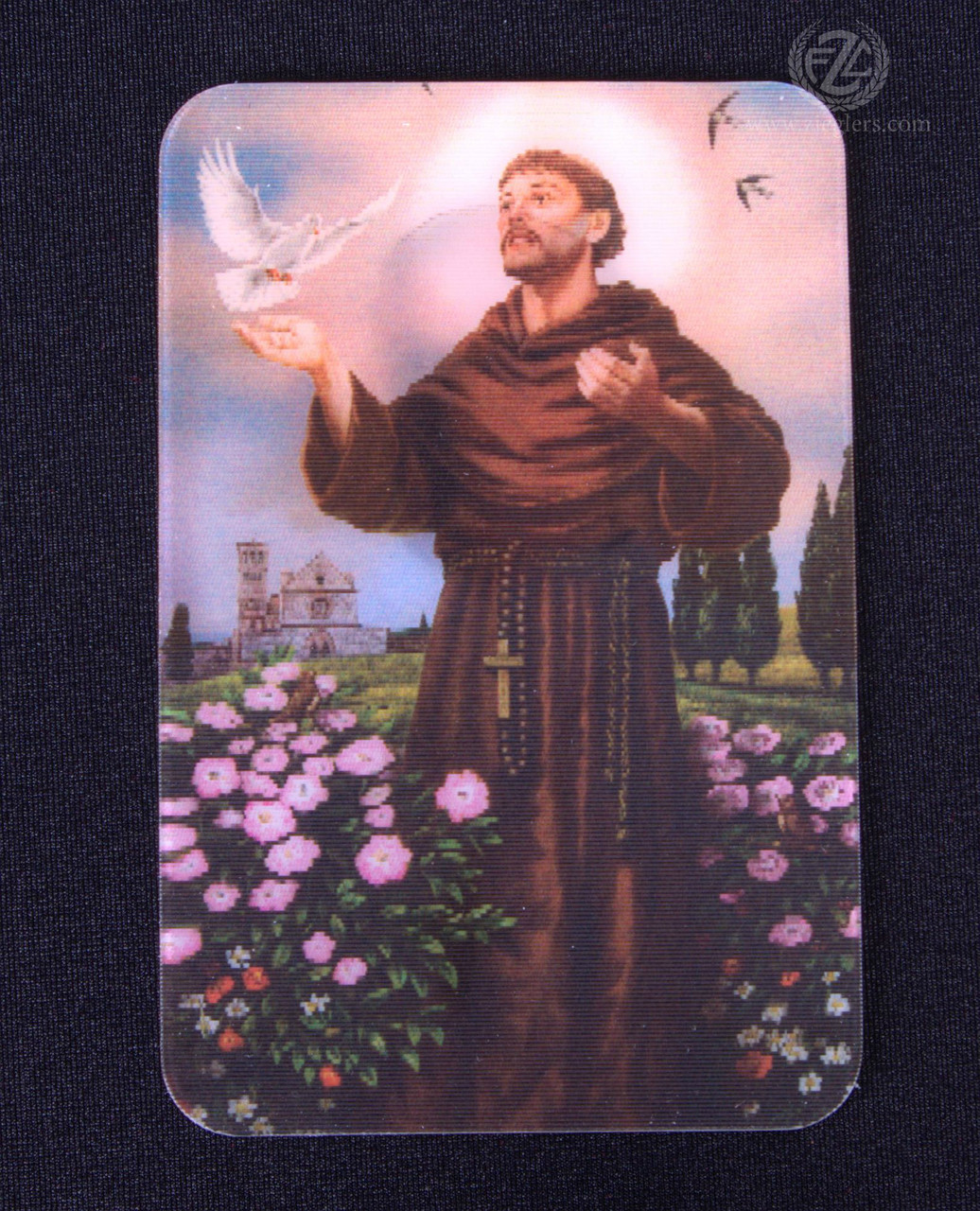 Holy Card | St Francis and Pope Francis  | Lenticular Printed 2D