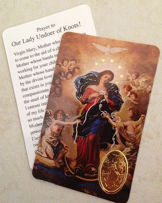 Holy Card Our Lady of knots