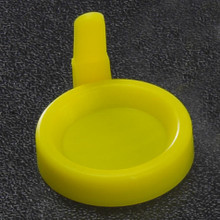 Yellow Snap Cap with Sanitary Grip for Flared Top Urine Tubes