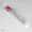 Polystyrene (PS) test tube with attached red screw cap, Individually Wrapped
