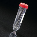 50mL Polystyrene Centrifuge Tubes with Attached Red Screw Cap