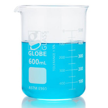 Example image of a Globe Scientific low form griffin style beaker.