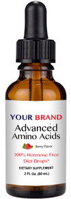 Private label supplements, Advanced Amino Acids Diet Drops Hormone Free, Berry Flavor