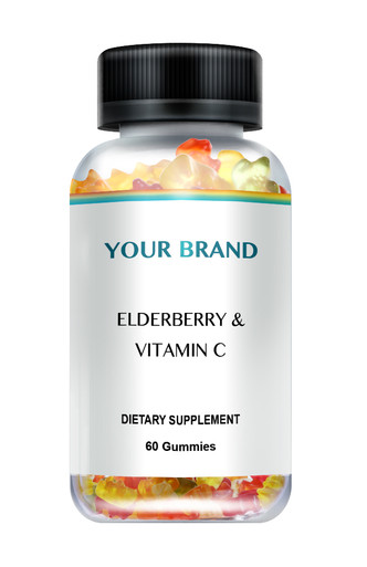 Private Label Elderberry & Vitamin C Gummy Vitamin